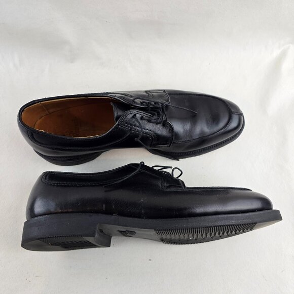 Allen Edmonds Stockbridge Mens 10B Black Leather Dress Shoes USA Made Split Toe - Picture 1 of 11